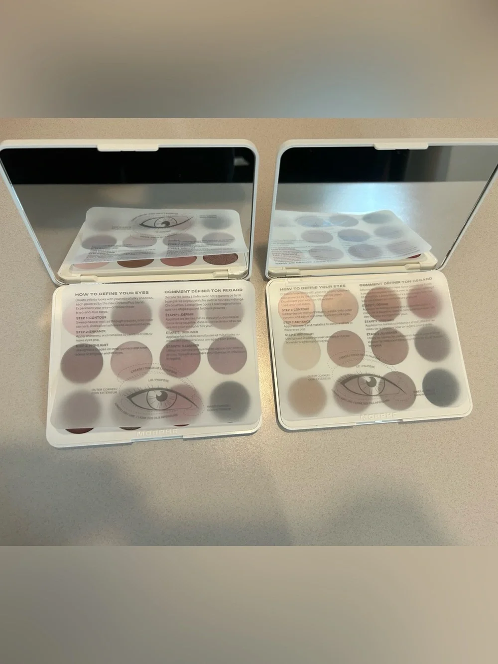 Morphe Chromaplus Eyeshadow Palette-Rose F+Flickering S- New without Box